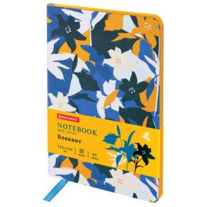 Блокнот А6  80л. в клетку под кожу гибк. B...